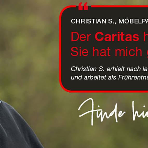 Ein tätowierter Obdachloser erklärt, dass die Caritas ihm geholfen hat. (c) Caritas Ein tätowierter Obdachloser erklärt, dass die Caritas ihm geholfen hat.